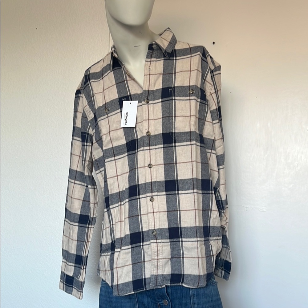 Sonoma  good for life Casual Plaid Shirt for Mensz large New!